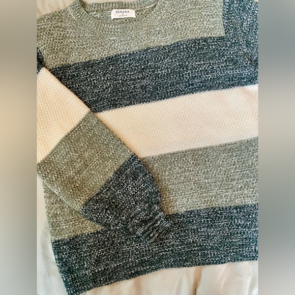 Zenana Wide Striped Crewneck - Picture 8 of 16